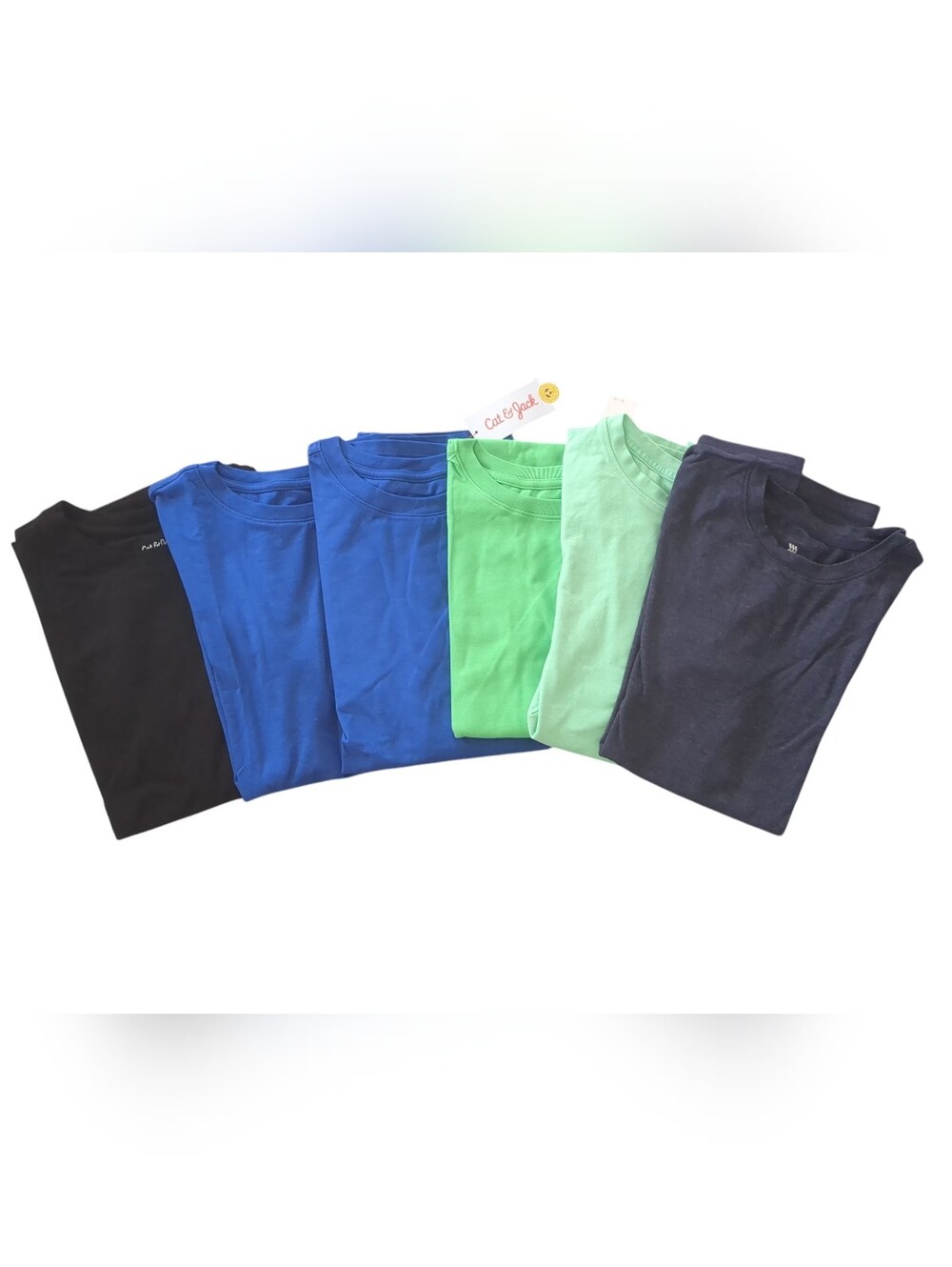 6 Boys Basic Tees Bundle | Cat & Jack | All In Motion | Size XL/16 + Bonus Shirt